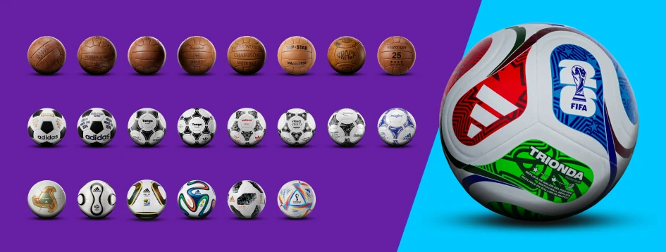 A evolução das bolas da Copa do Mundo