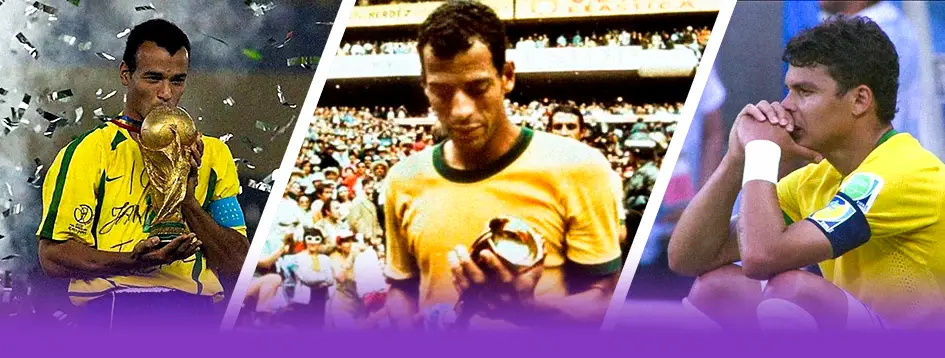 Veja os capitães do Brasil na Copa do Mundo!