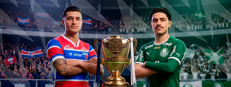 Fortaleza x Palmeiras pela Copa do Brasil 2026.